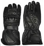 Des gants en cuir de moto noir