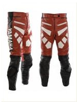 Yamaha moto cuir pantalon rouge