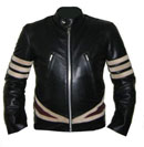 x-men style black soft leather jacket