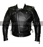 Men Classic TOP GRADE Motorcycle Leather Jacket