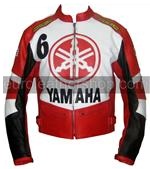 Yamaha 6 red white black color motorcycle jacket