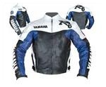 Yamaha R6 motorcycle leather jacket white black 