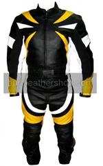 two 2 piece riding motorcycle leather suit